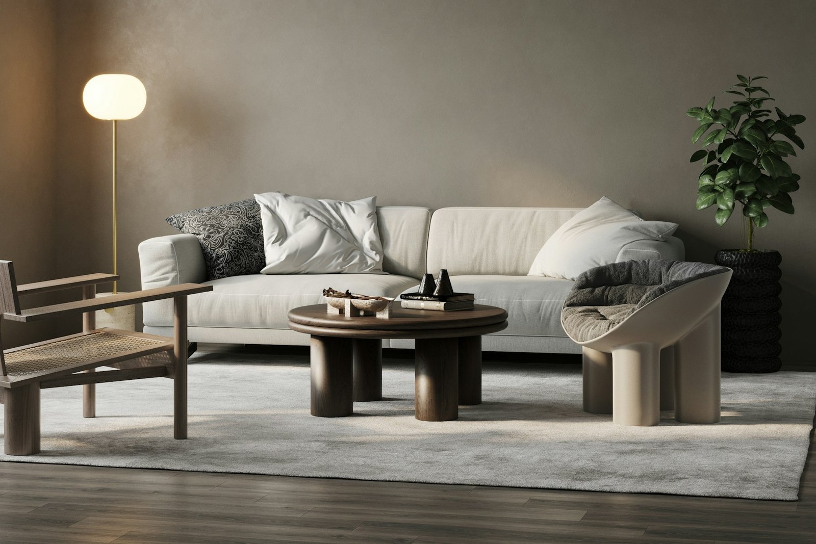 Sunlit living room